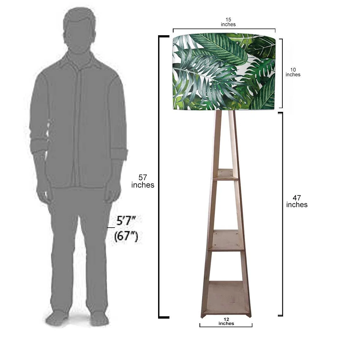 Standing Lamps For Living Room - Retro Green Art - Image 7