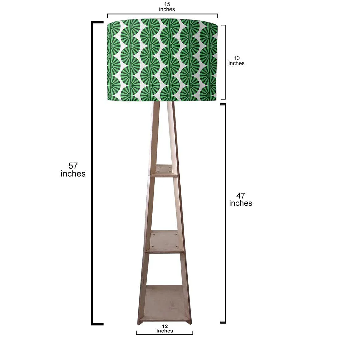 Large Wooden Floor Lamp - Retro Art - Image 3