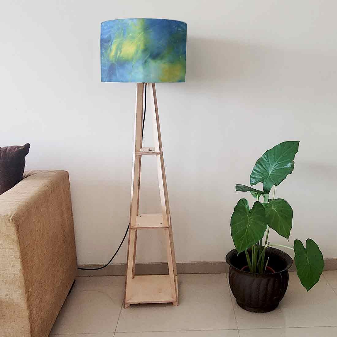 Standing Lamps For Living Room - Arctic Space Blue Watercolor - Image 6