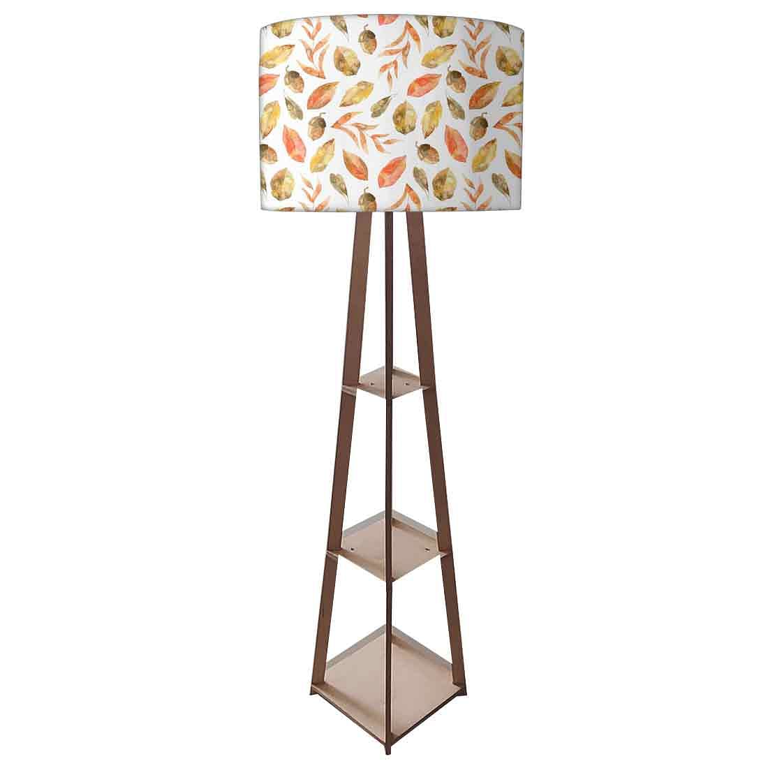 Small Wooden Floor Lamp - Green Leaf - Image 4