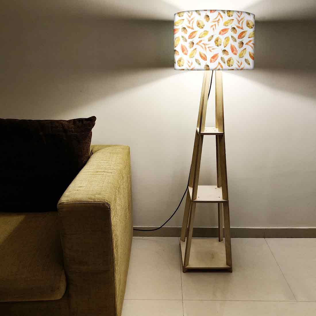 Small Wooden Floor Lamp - Green Leaf - Image 5
