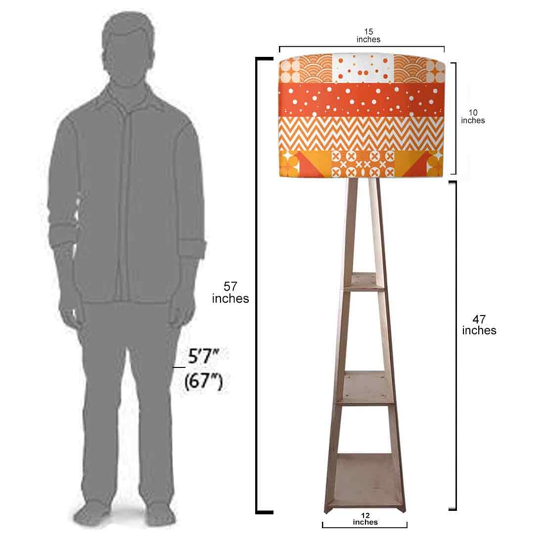Small Wooden Floor Lamp - Green Leaf - Image 7