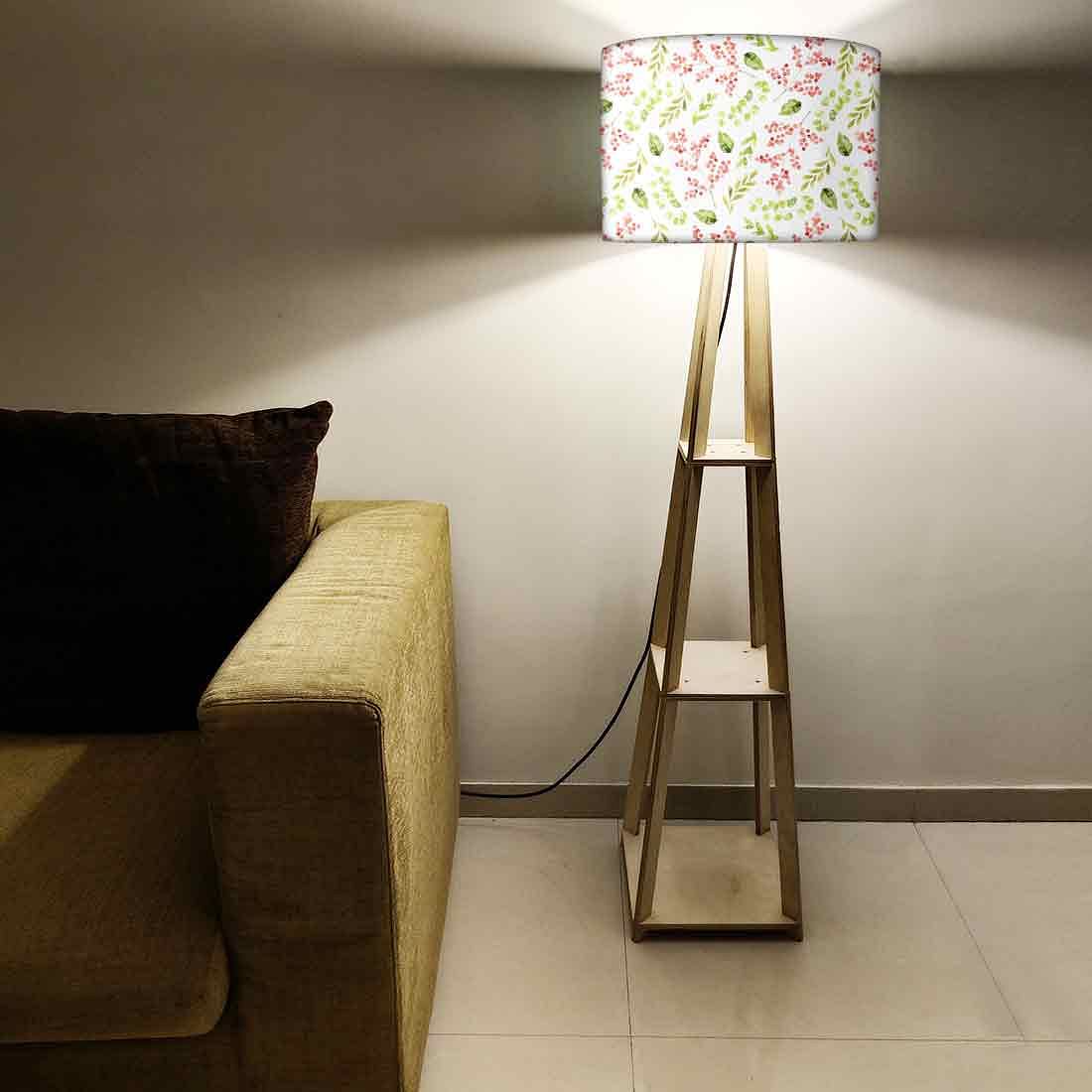 Standing Tripod Lamp  -   Pink Flower - Image 5
