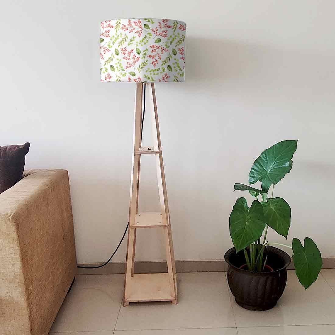 Standing Tripod Lamp  -   Pink Flower - Image 6
