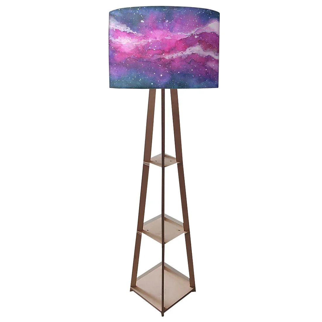 Wooden Shelf Tripod Floor Lamp for Bedroom - Space - Image 4