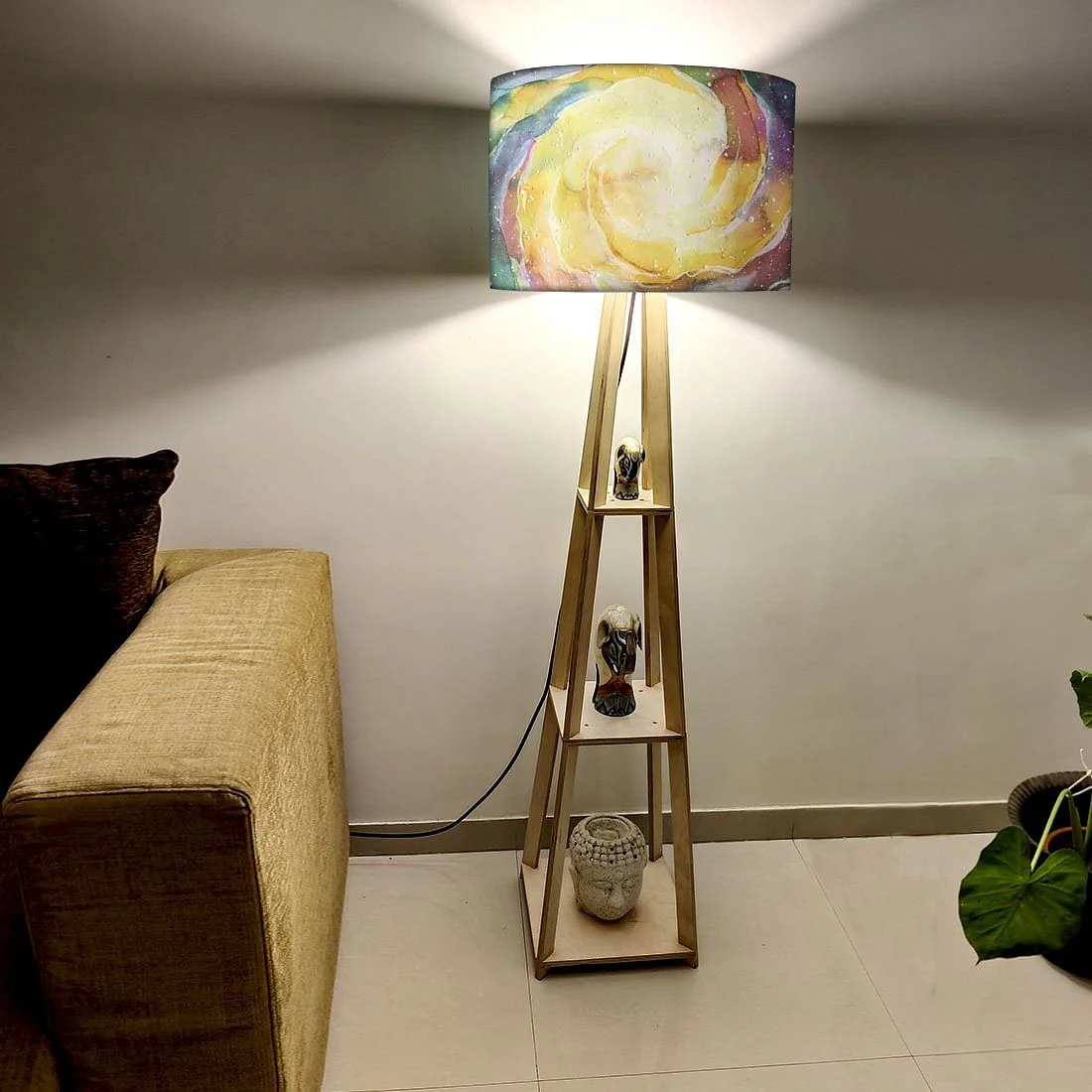 Standing Lamps For Living Room - Space Dark Purple Watercolor - Image 2