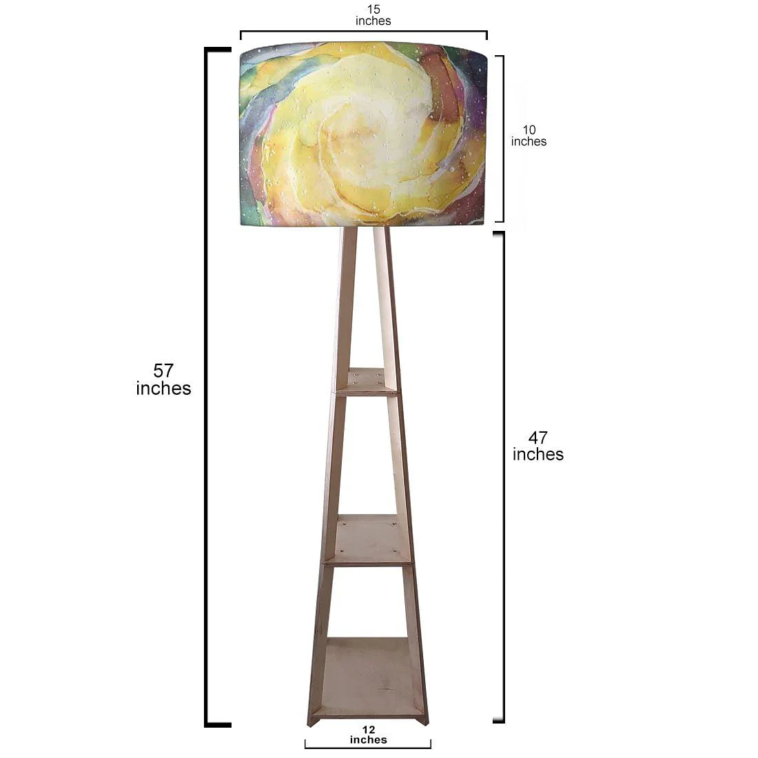Standing Lamps For Living Room - Space Dark Purple Watercolor - Image 3