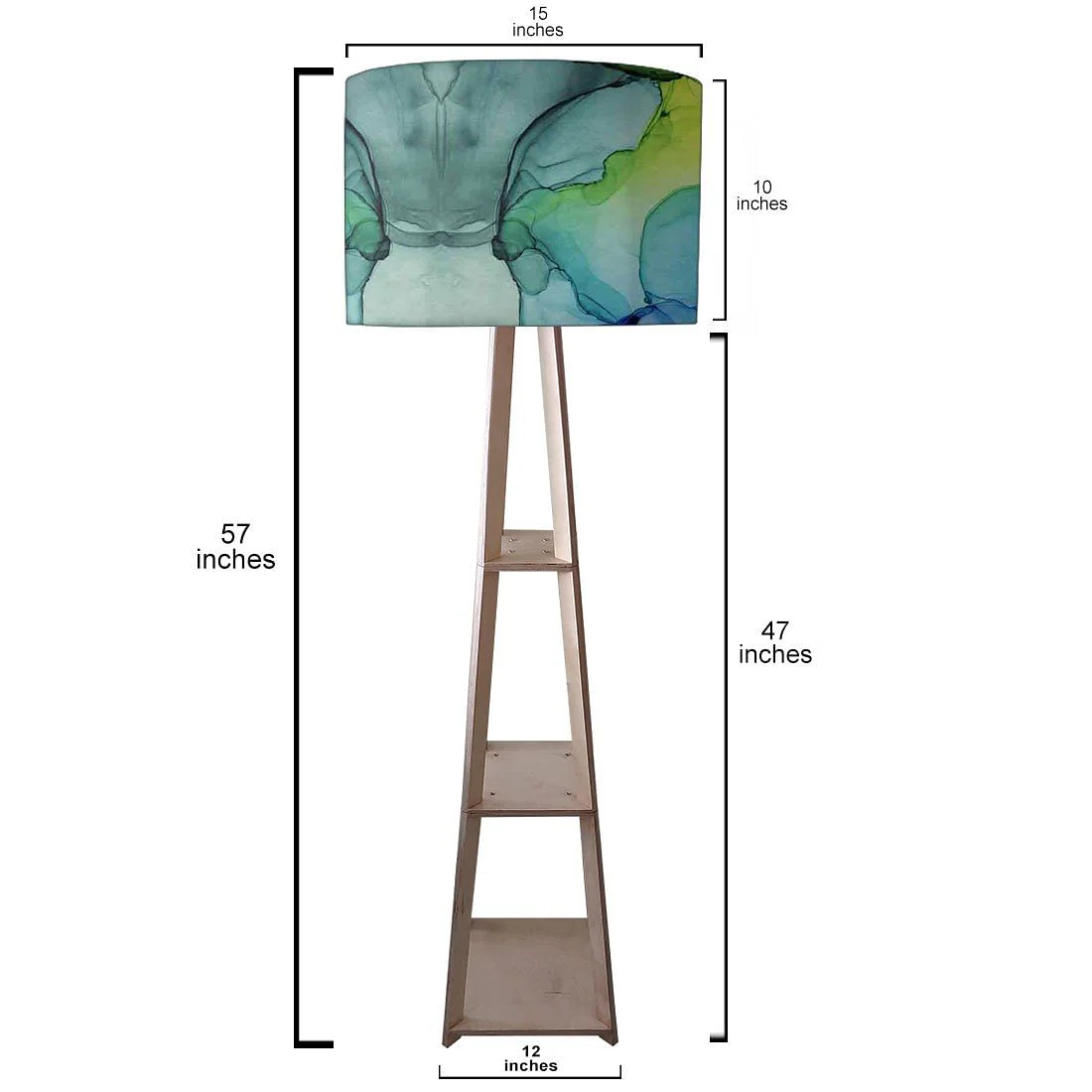 Floor Lamps For Living Room  -   Pink Orange Ink Watercolor - Image 3