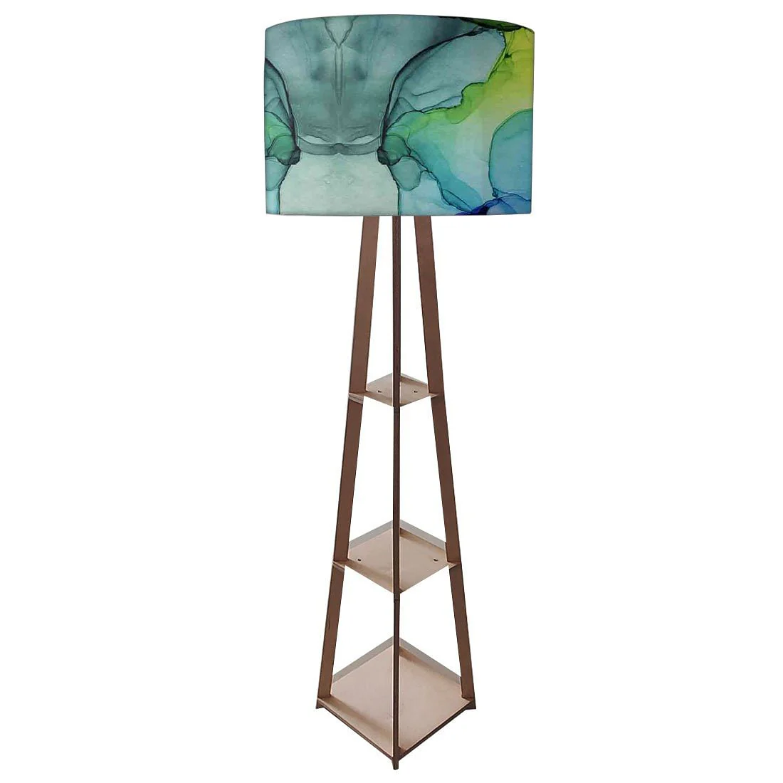 Floor Lamps For Living Room  -   Pink Orange Ink Watercolor - Image 4