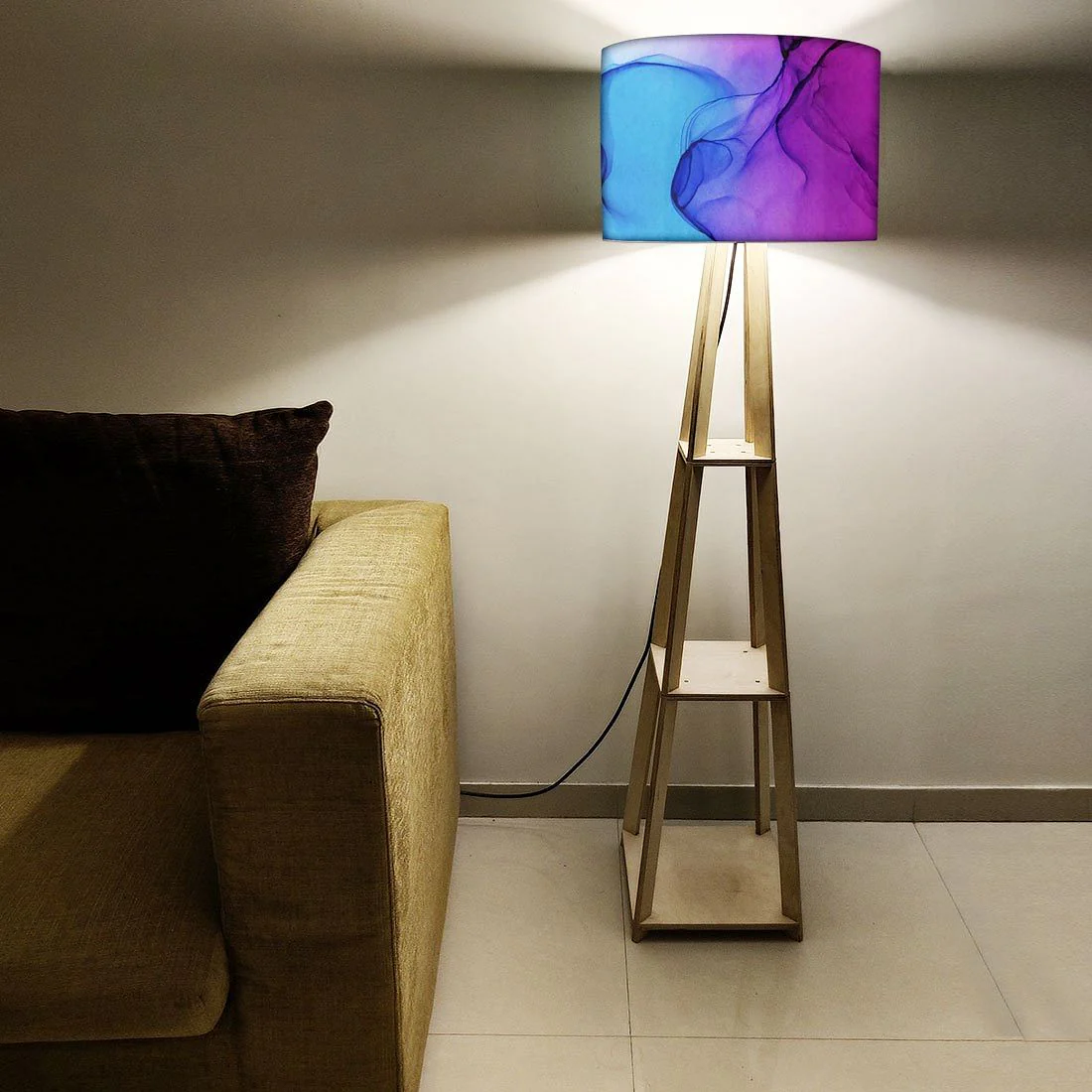 Floor Standing Lamps  -   Blue Ink Watercolor - Image 5