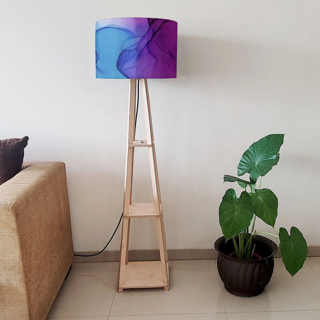 Floor Standing Lamps  -   Blue Ink Watercolor - Image 6