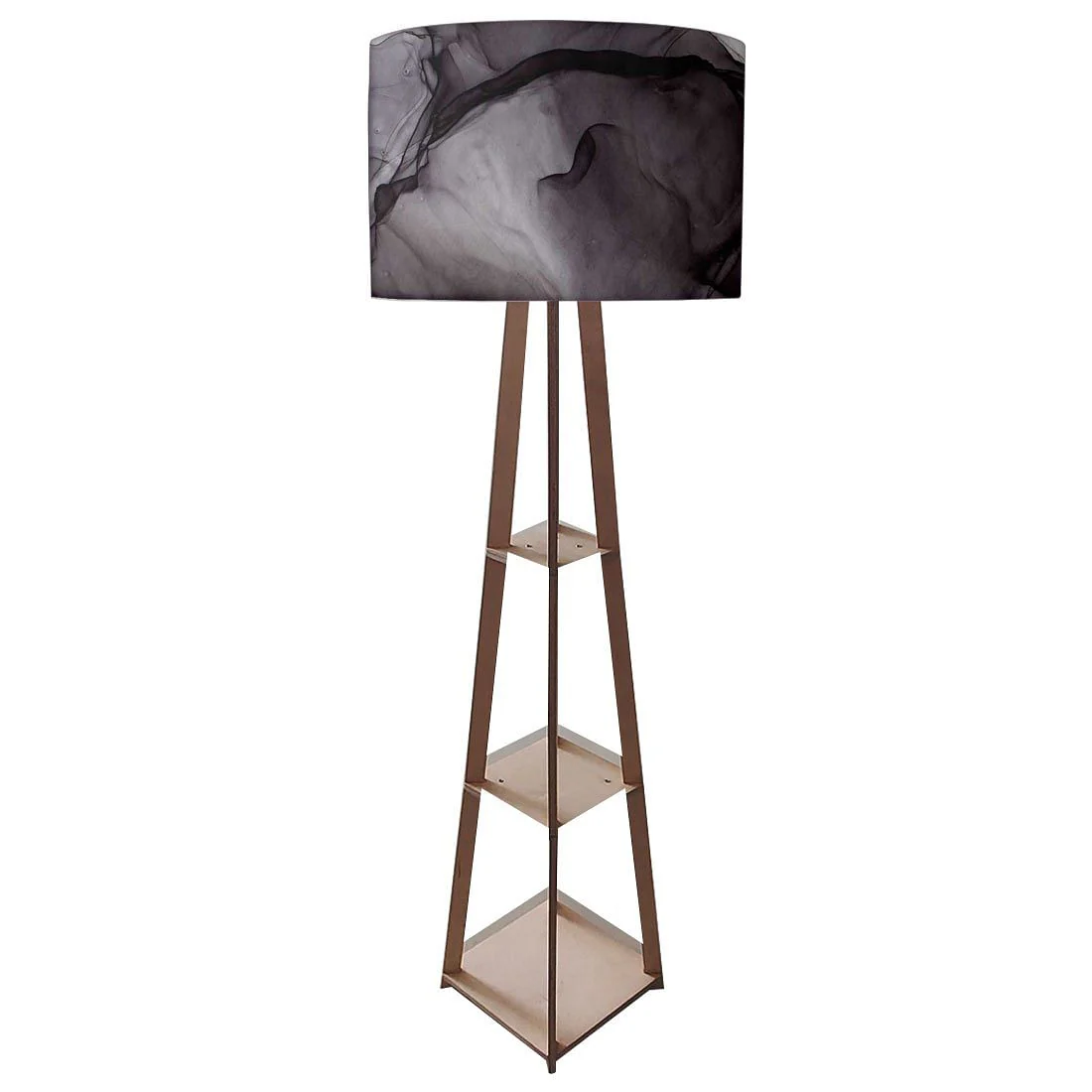 Modern Floor Lamps For Living Room - Orange Pink Ink Watercolor - Image 4