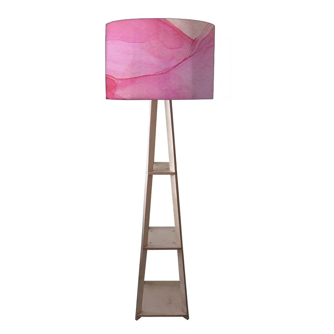 Tripod Floor Lamp - Dark Purple Ink Watercolor