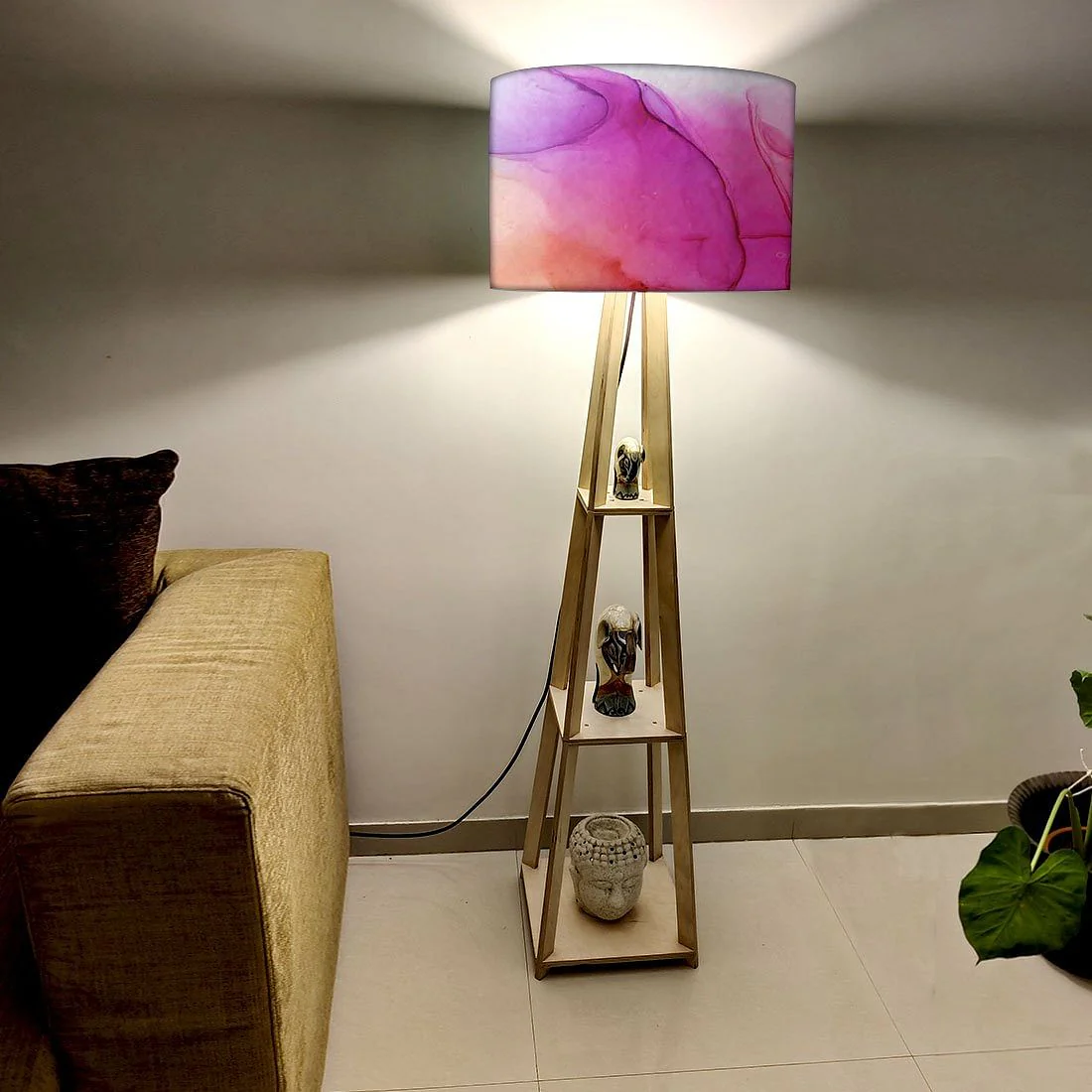 Tripod Wooden Tall Lamps for Bedroom - Image 2