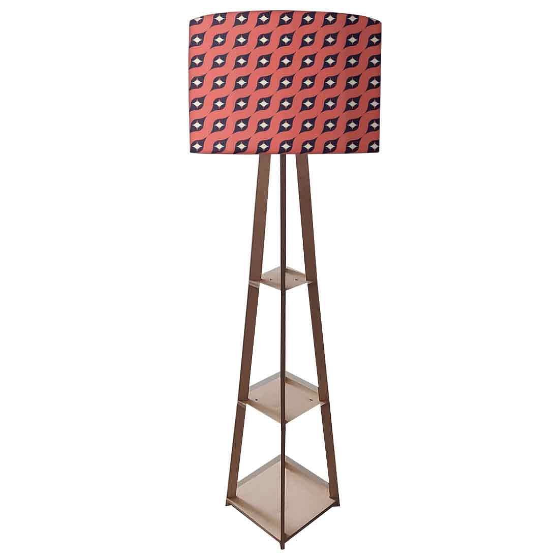 Tall Wooden Standing Lamps - Retro Pattern - Image 4