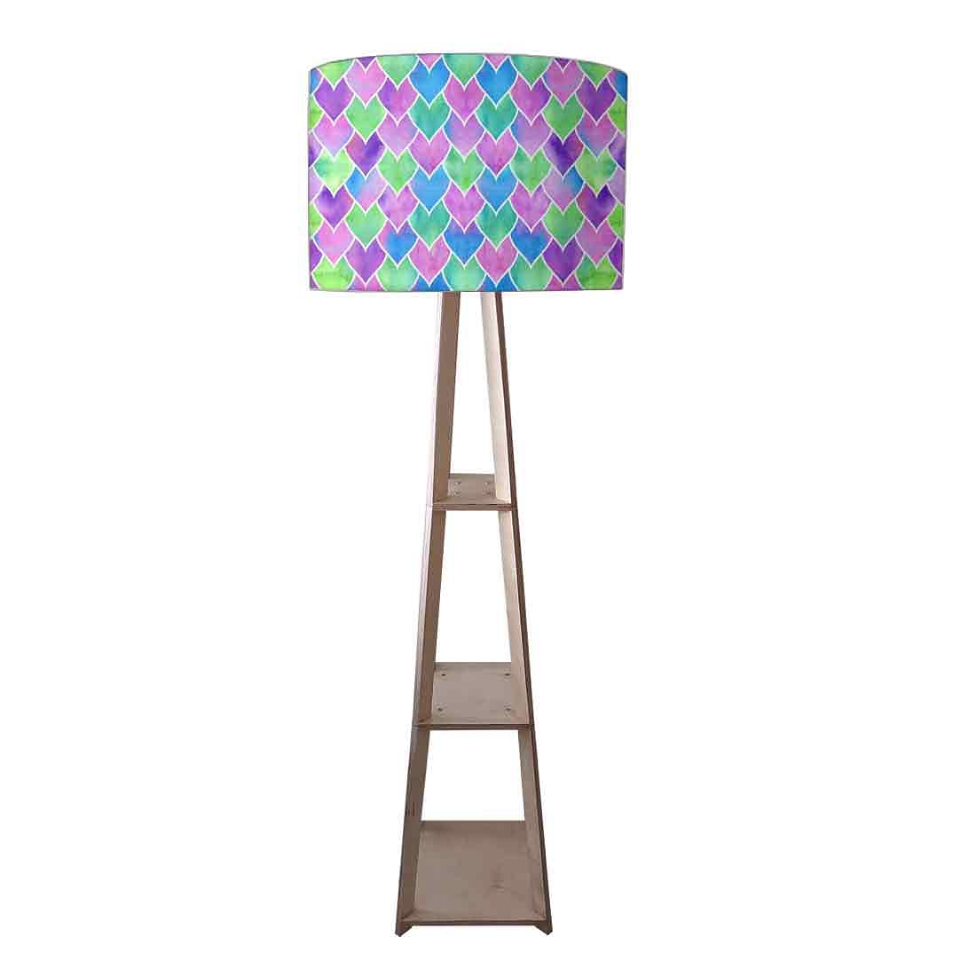 Floor Standing Lamps  -   Purple Blue Mermaid Watercolor