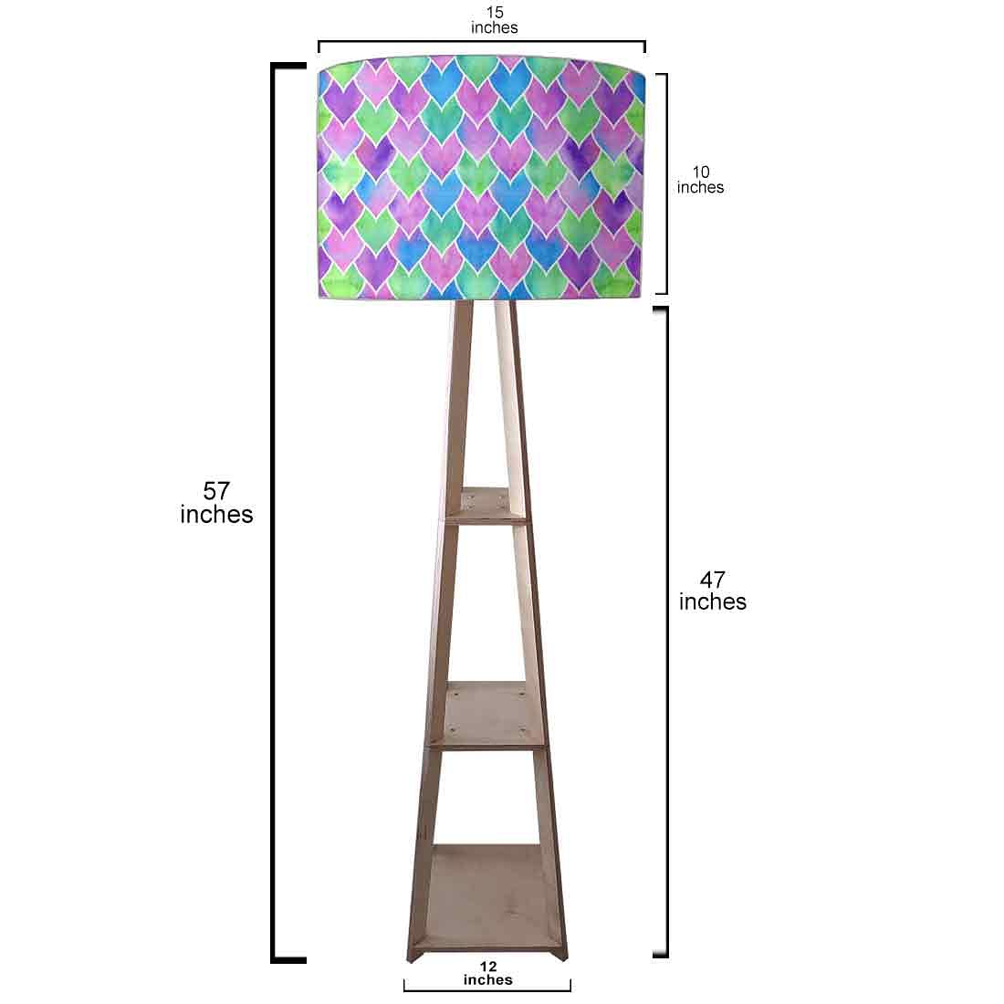 Floor Standing Lamps  -   Purple Blue Mermaid Watercolor - Image 3
