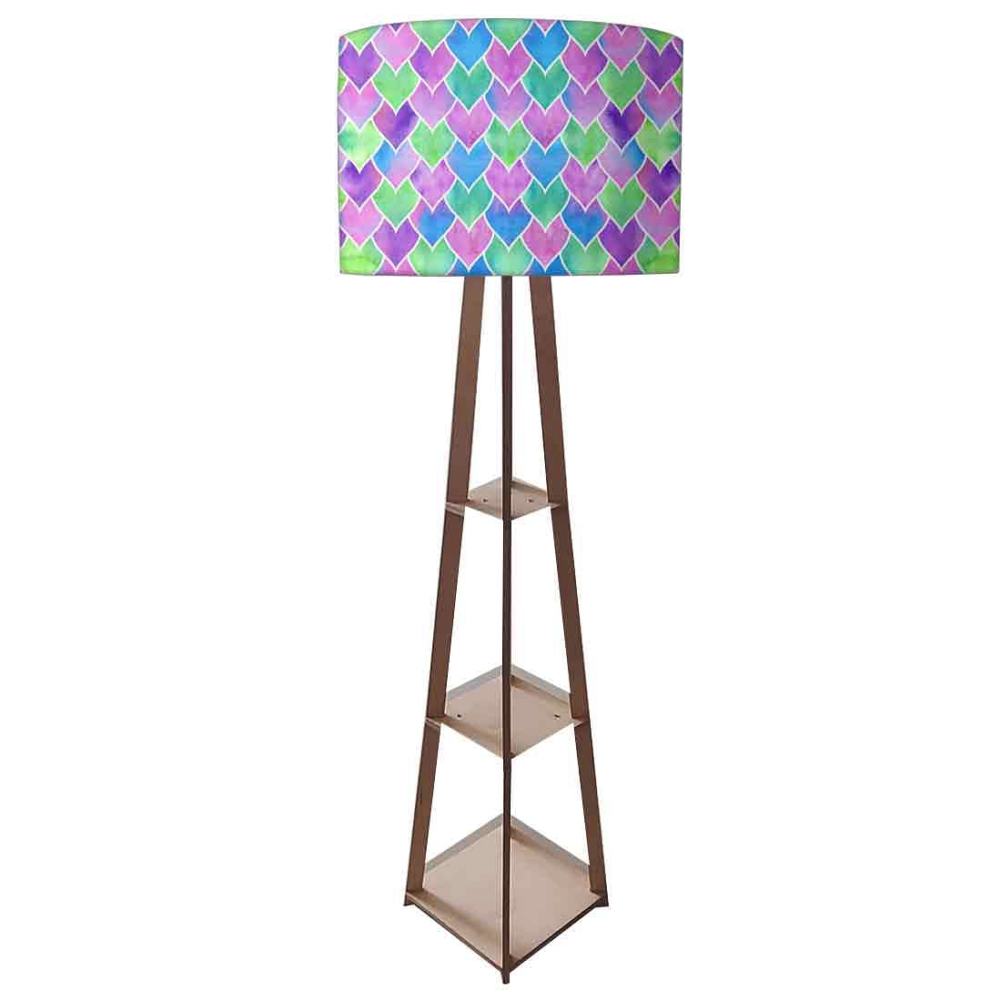 Floor Standing Lamps  -   Purple Blue Mermaid Watercolor - Image 4