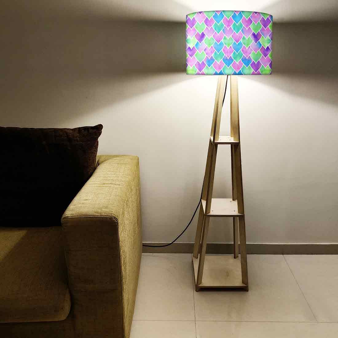 Floor Standing Lamps  -   Purple Blue Mermaid Watercolor - Image 5