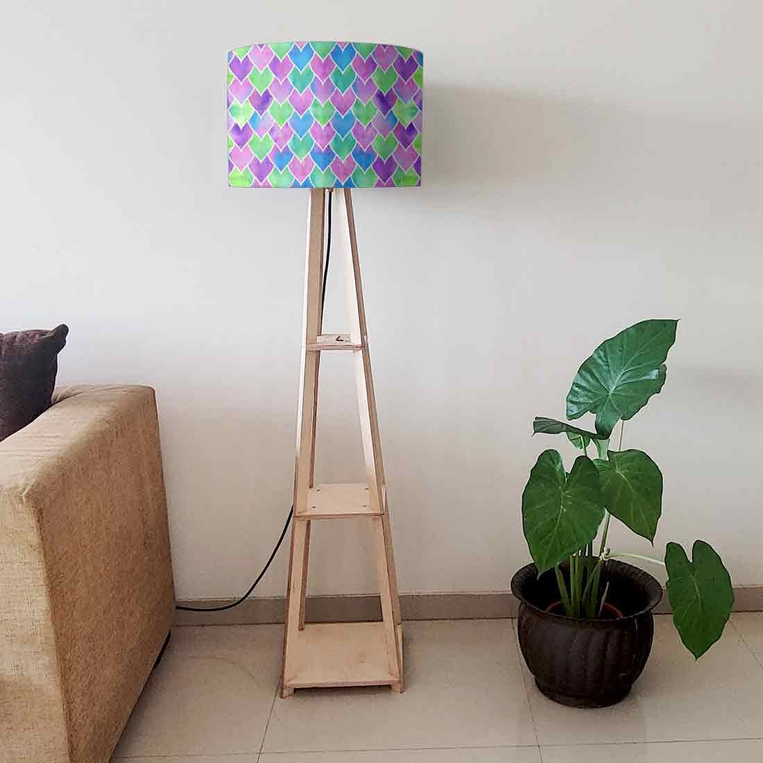 Floor Standing Lamps  -   Purple Blue Mermaid Watercolor - Image 6