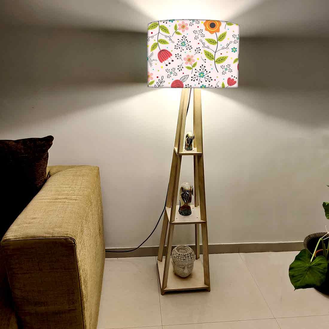 Wooden Lamps For Bedroom Night Light - Spring Floral - Image 2