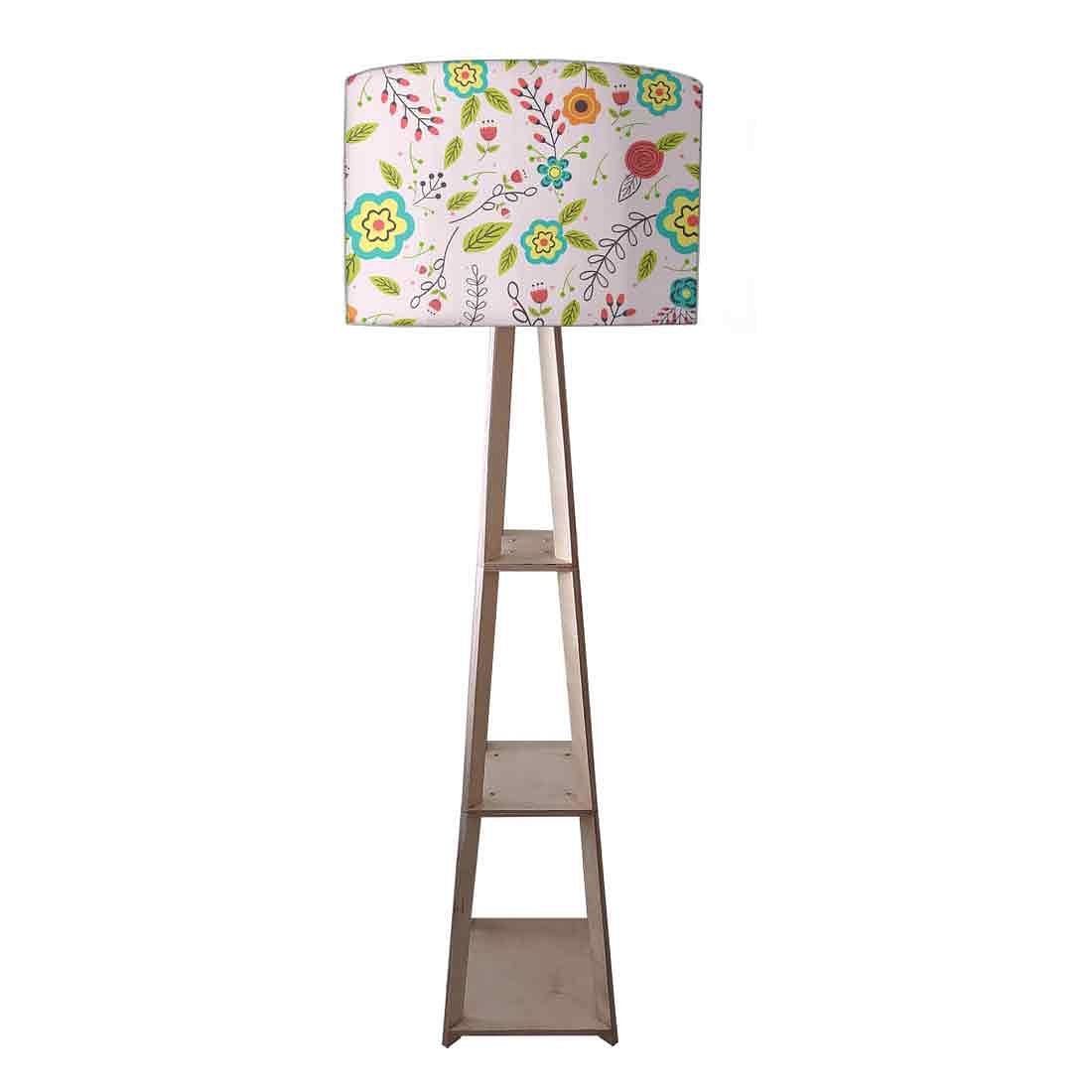 Small Wooden Floor Lamp - Flower Collection