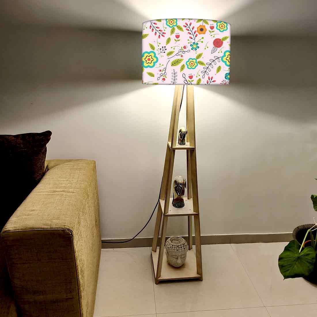 Small Wooden Floor Lamp - Flower Collection - Image 2