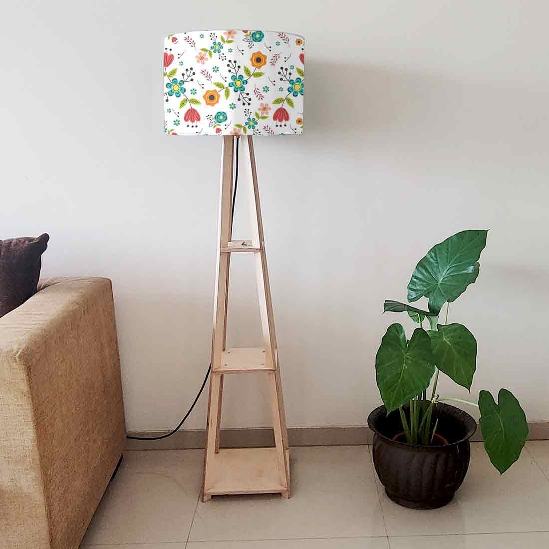 Tall Wooden Standing Lamps  -   Colorful Flower Collection - Image 6