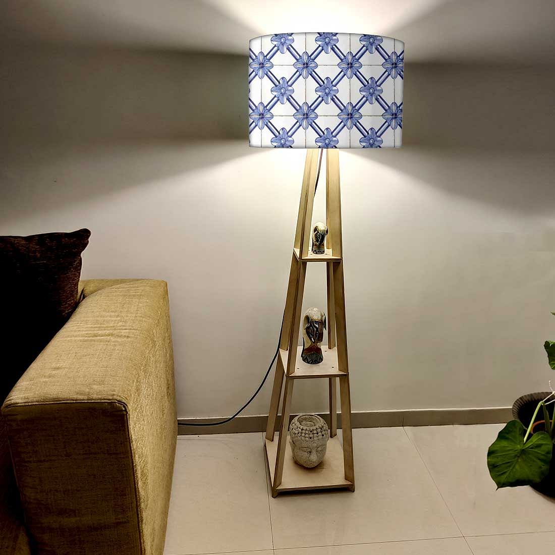 Floor Standing Lamps for Living Room - Portuguese Checks - Image 2