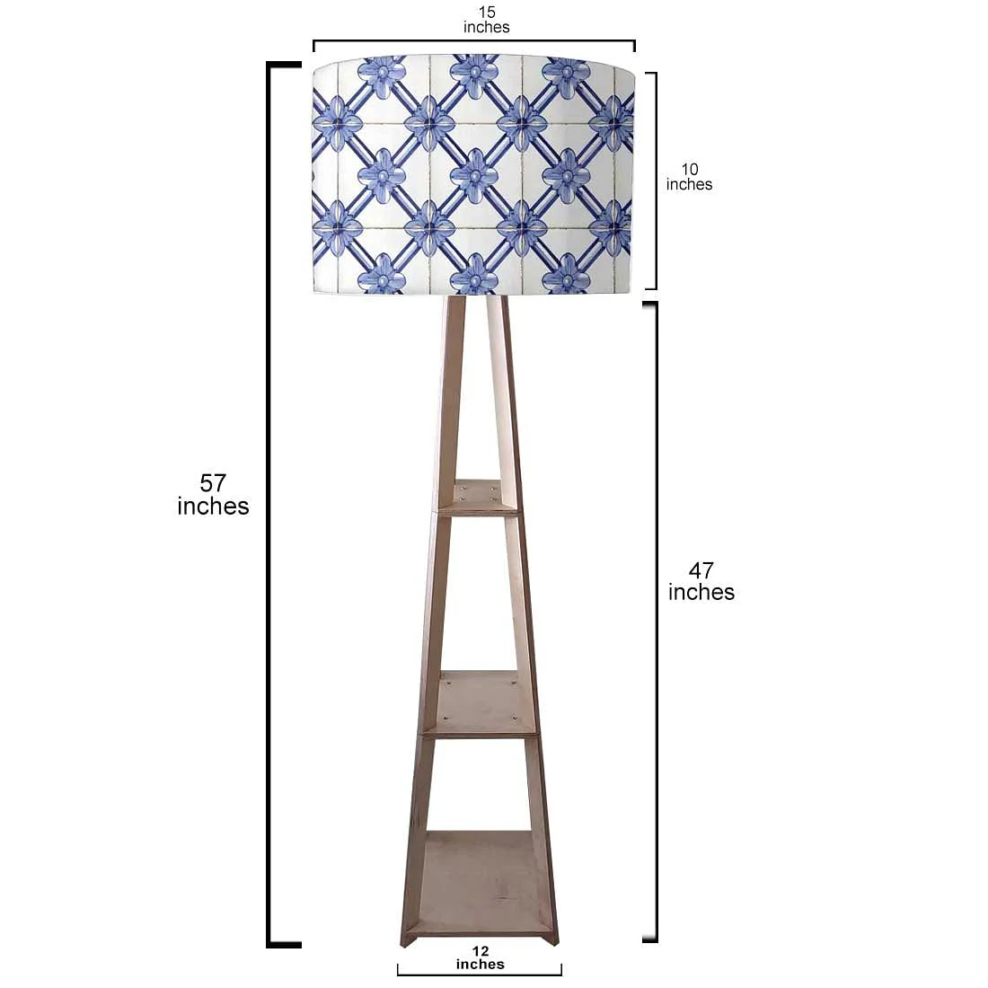 Floor Standing Lamps for Living Room - Portuguese Checks - Image 4