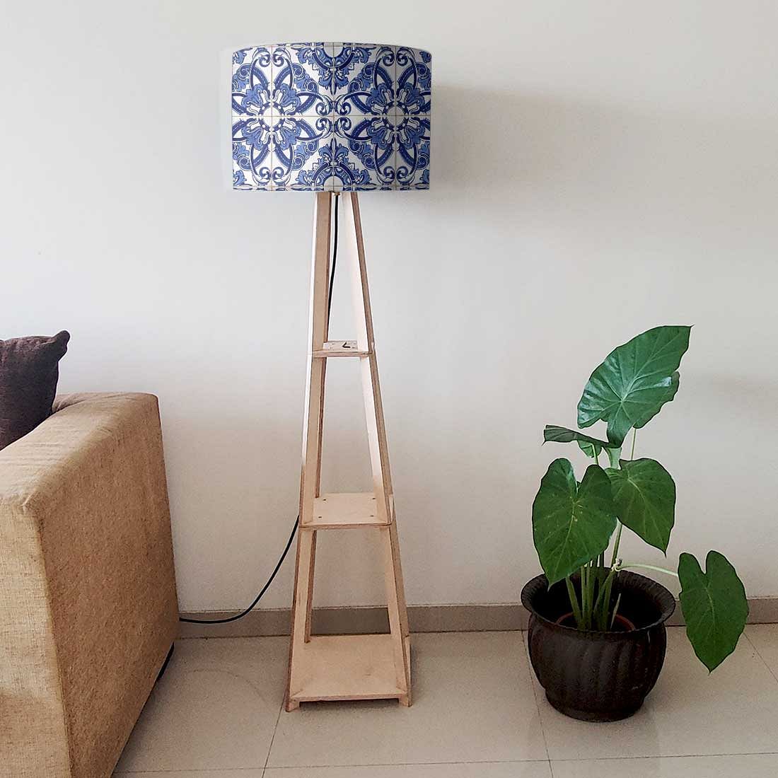 Wooden Tripod Floor Lamp for Living Room Light