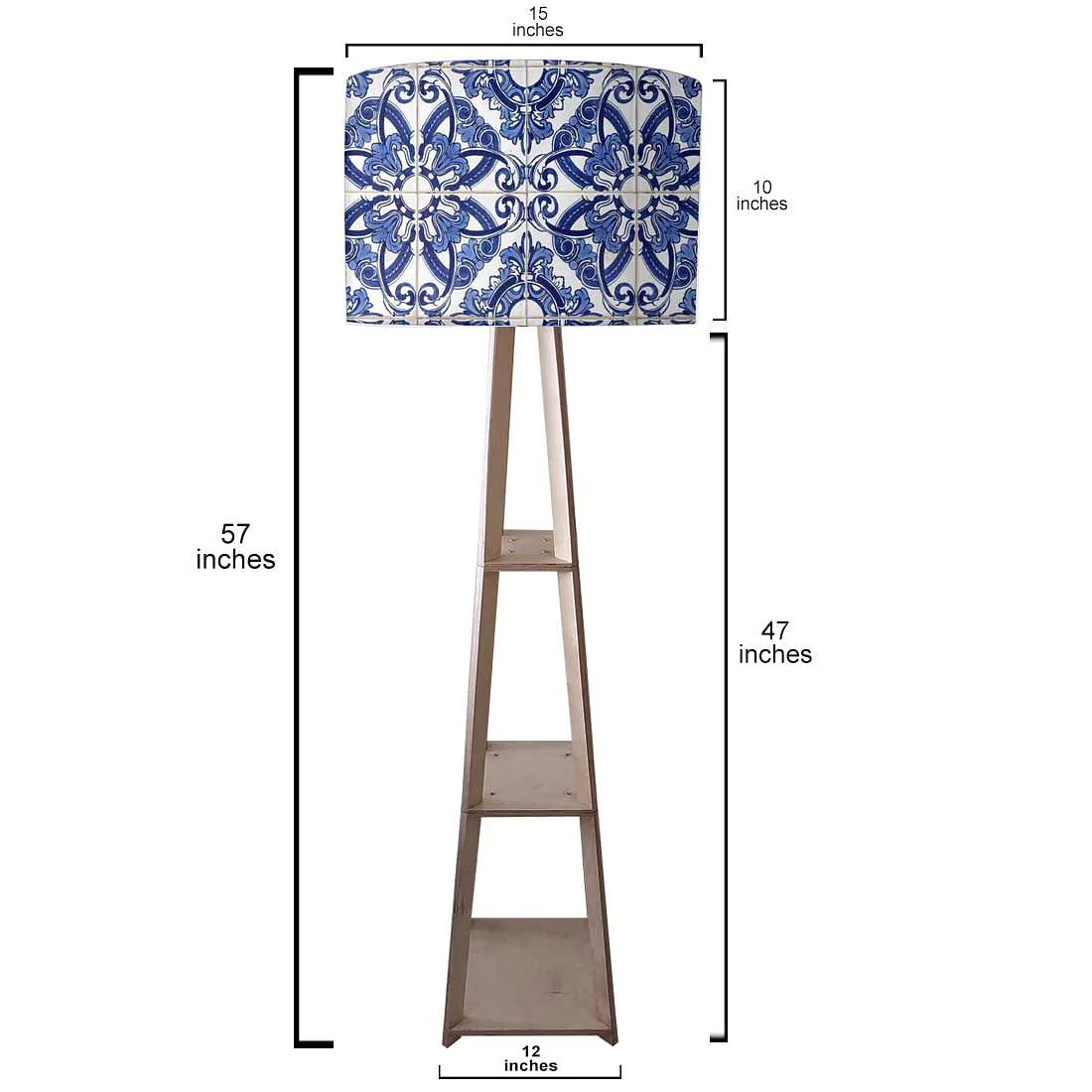 Wooden Tripod Floor Lamp for Living Room Light - Image 4