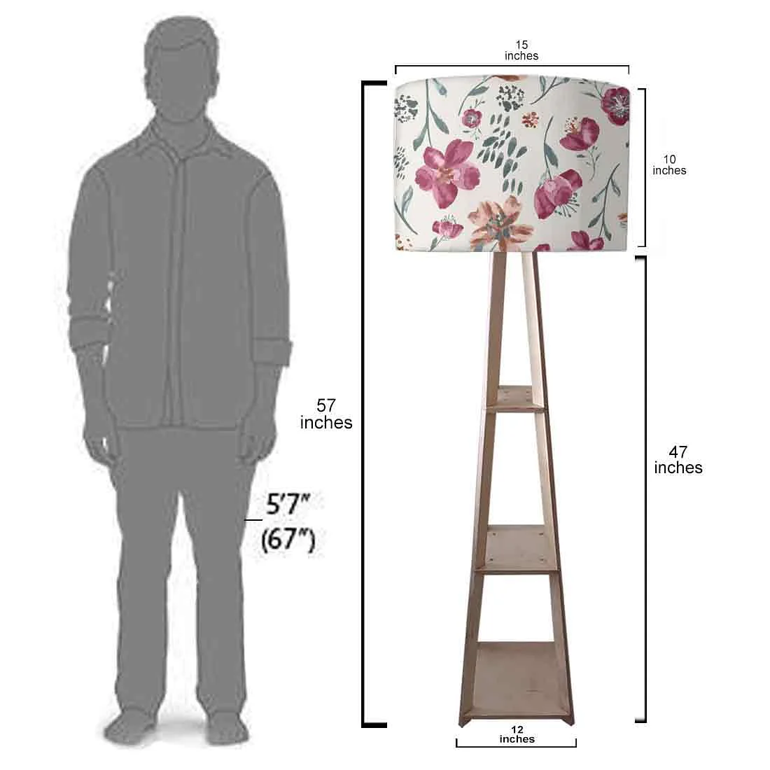 Standing Tripod Lamp - Summer Flowers - Image 7