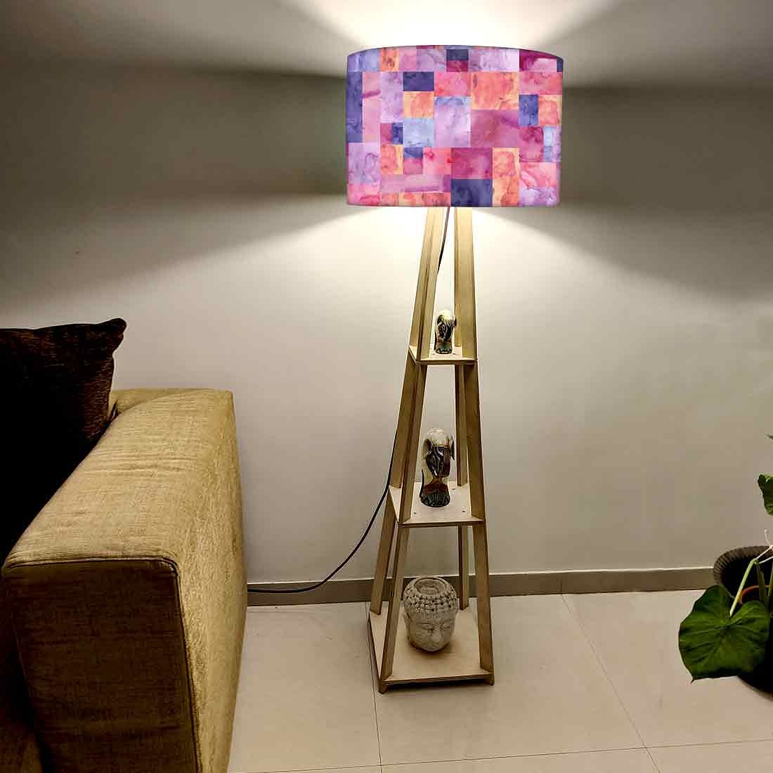 Modern Floor Lamps For Living Room - Pink Stone Effect - Image 2