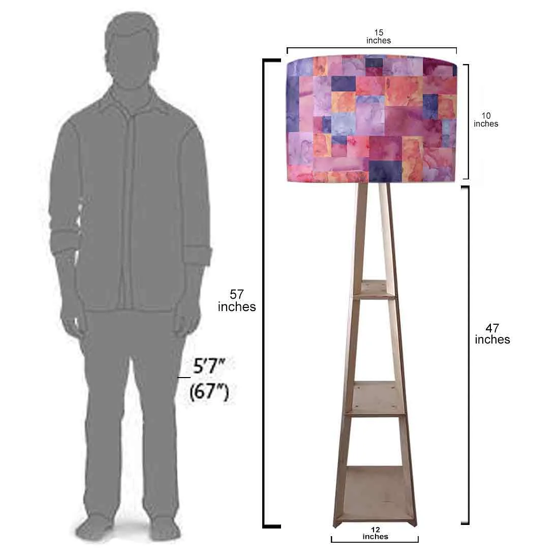 Modern Floor Lamps For Living Room - Pink Stone Effect - Image 7