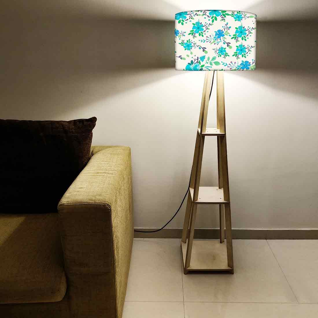 Bright Blue Flowers Floor Lamps for Bedroom Light - Image 6