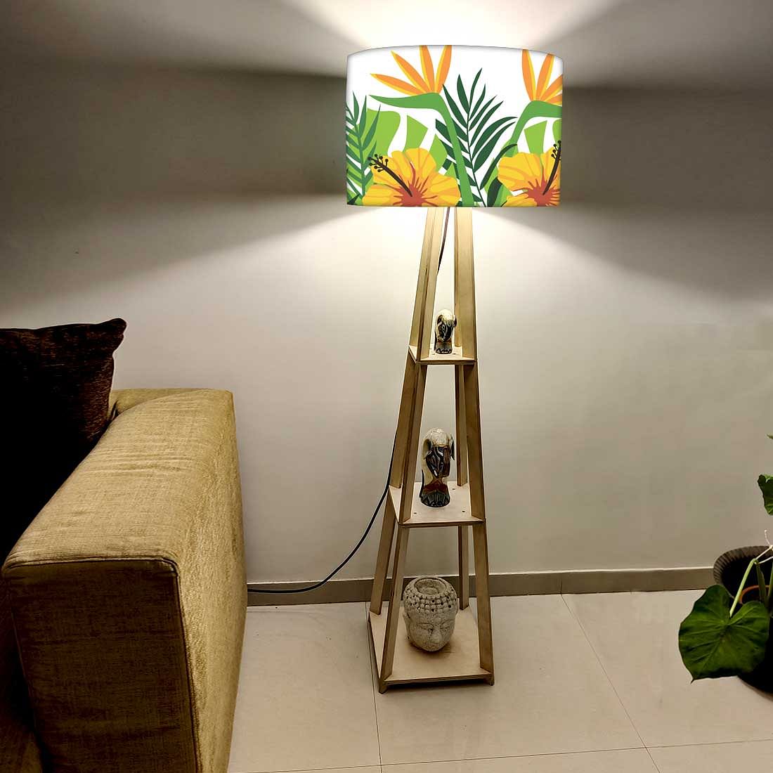 Standing Tripod Lamp for Living Room - Floral Love - Image 2