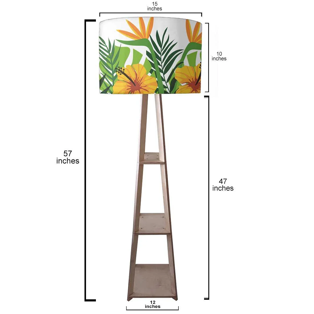 Standing Tripod Lamp for Living Room - Floral Love - Image 3