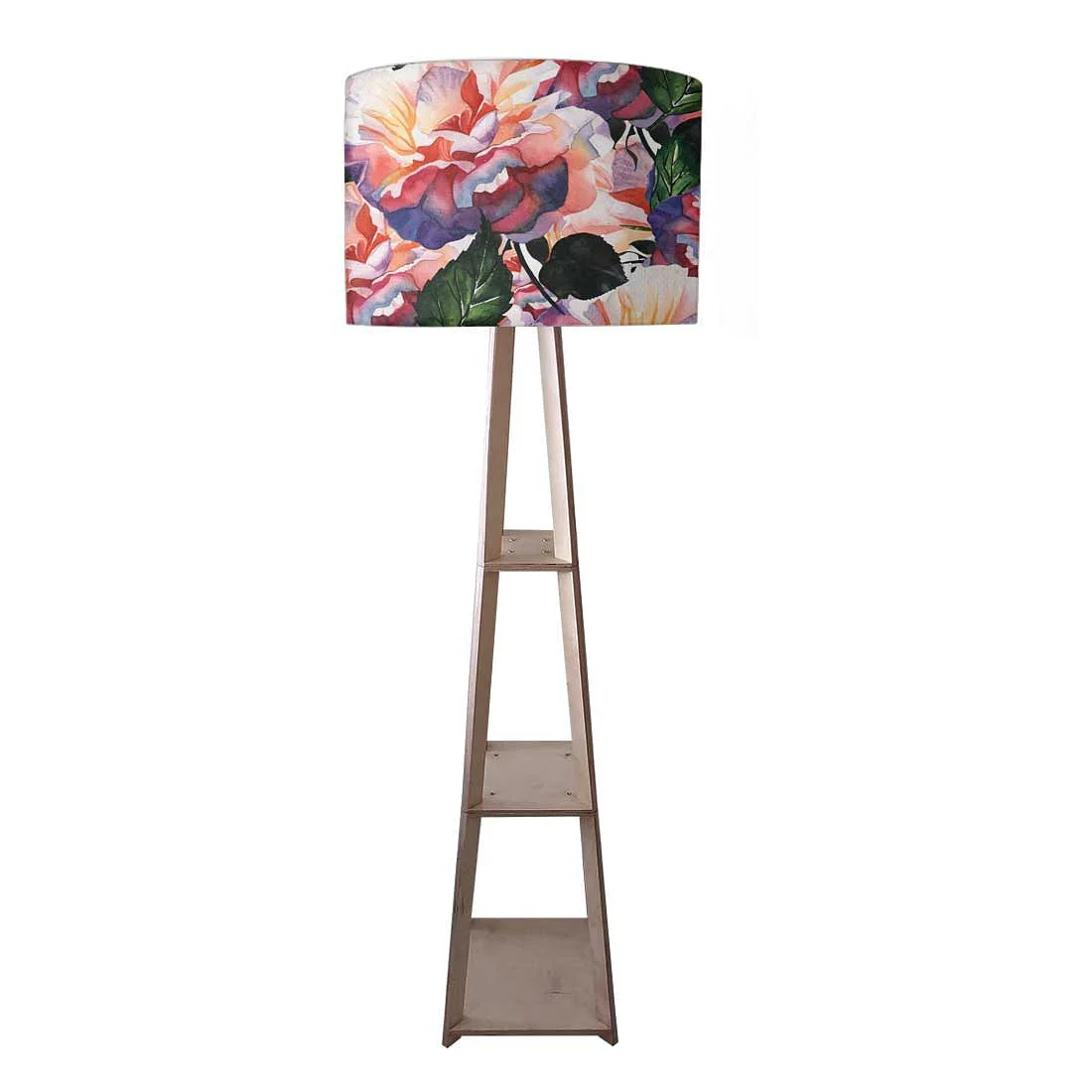 Wooden Floor Lamps Decor for Bedroom - Flowers