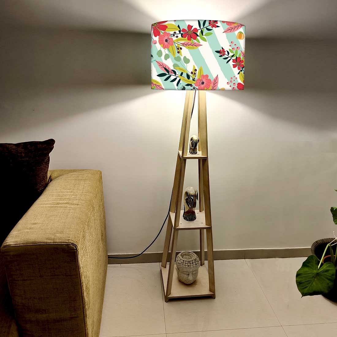 Modern Floor Lamps For Living Room - Stripes Floral - Image 2