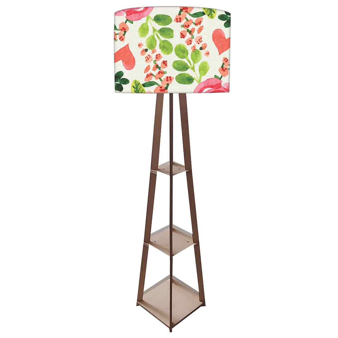 Wooden Tripod Floor Lamp for Living Room - Cute Floral - Image 4