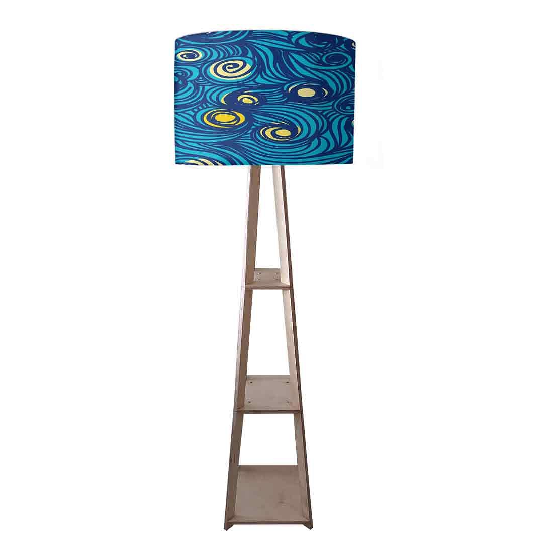 Wooden Corner Lamp Floor Light for Bedroom - Starry Night