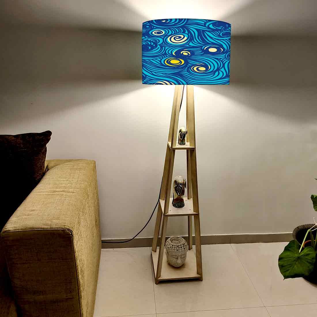 Wooden Corner Lamp Floor Light for Bedroom - Starry Night - Image 2