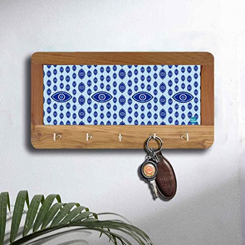 Wooden Wall Mount Key Holder for Home Office Hanger - Evil Eye Protector - Image 13