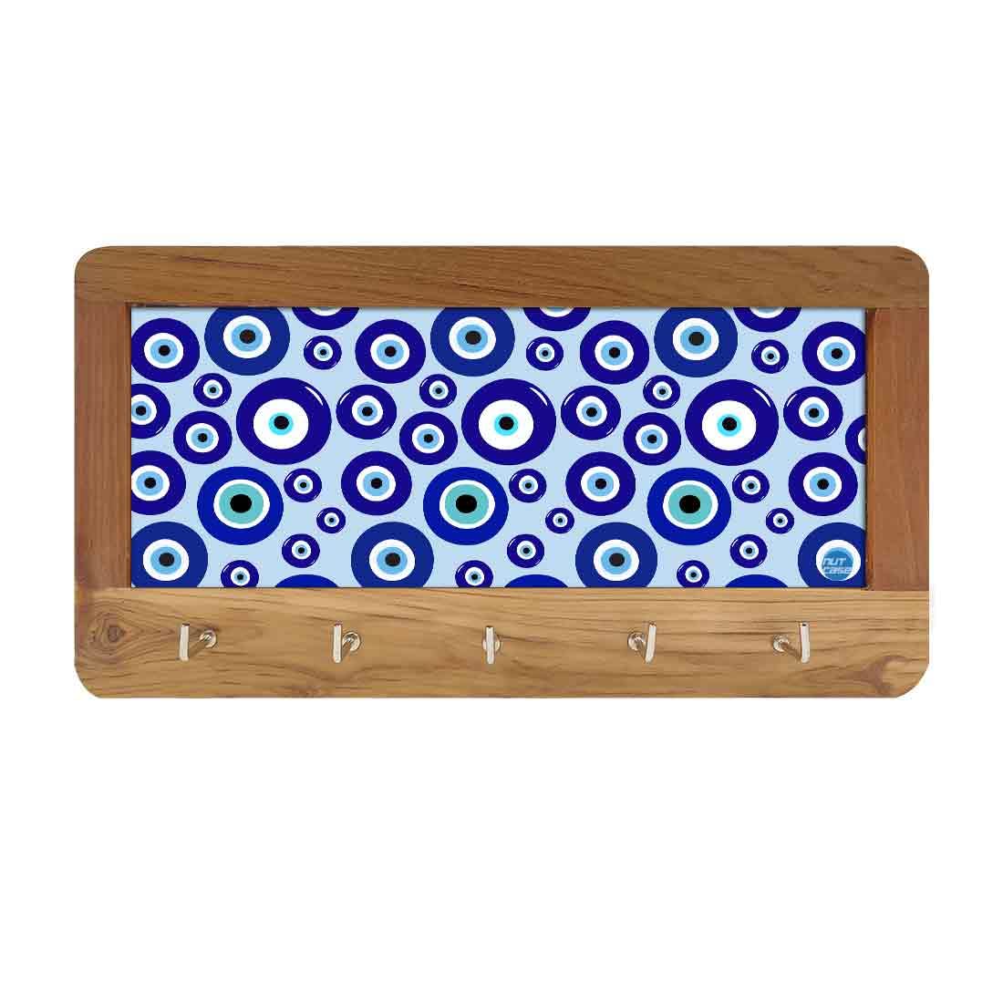 Wooden Wall Mount Key Holder for Home Office Hanger - Evil Eye Protector - Image 17
