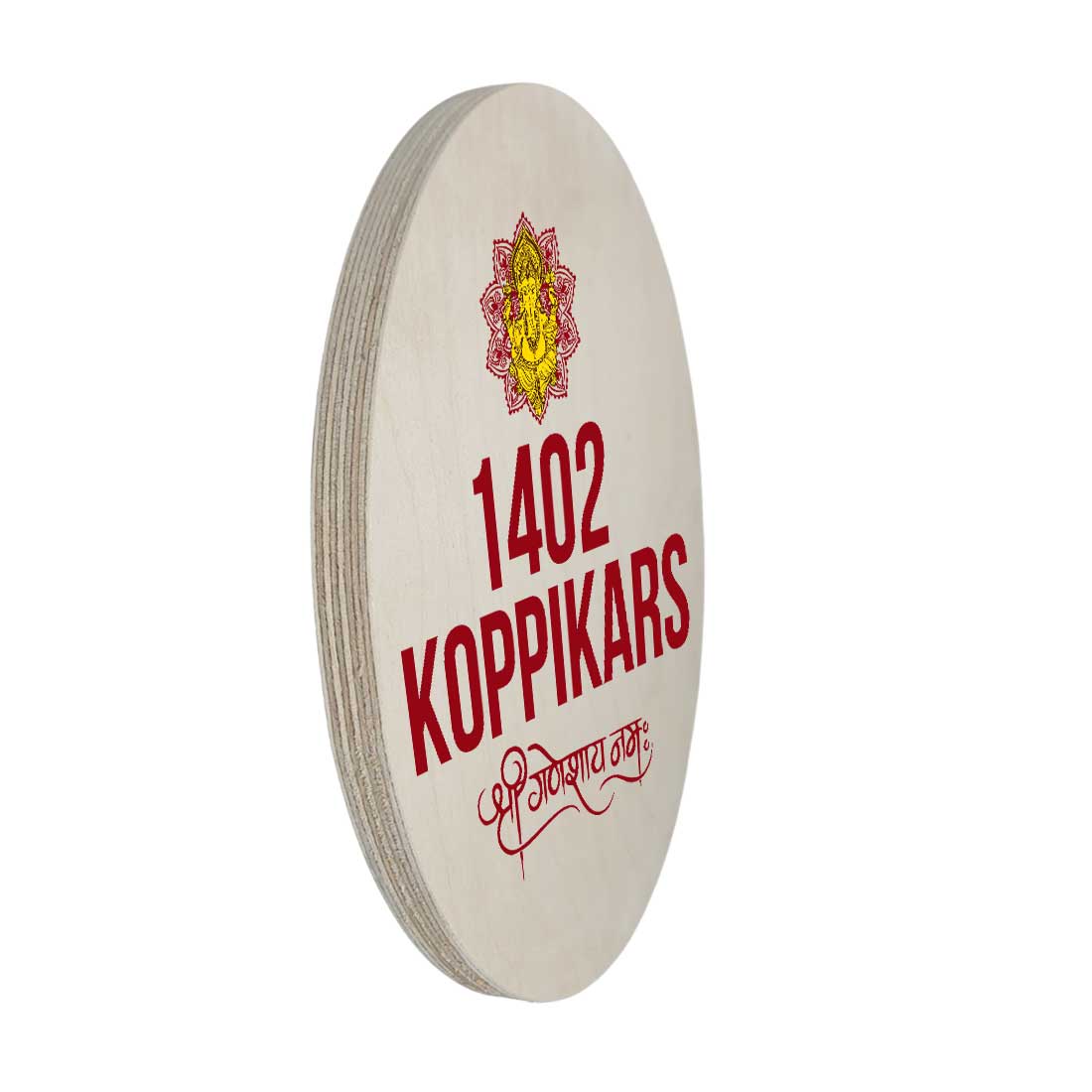 Lord Ganesha Name Plate for Home-Available in Wood & Acrylic - Image 7