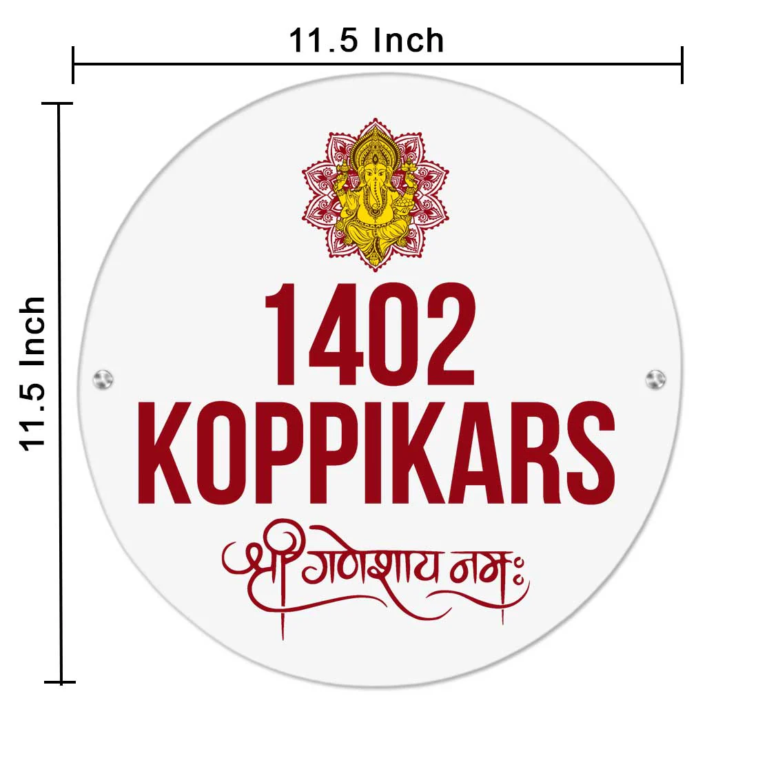 Lord Ganesha Name Plate for Home-Available in Wood & Acrylic - Image 9