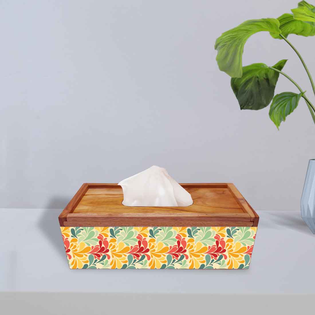 Designer Wooden Tissue Box Holder for Car Office - Image 2